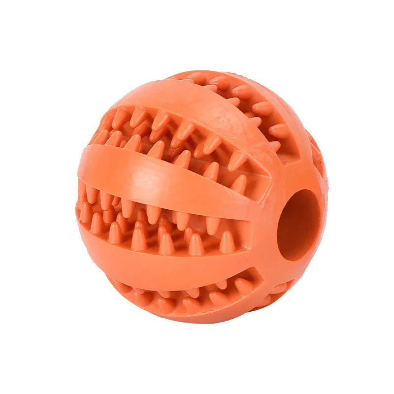 Rubber Dog Chew Ball | Dental Cleaning Treat Toy | Interactive Toy for Aggressive Chewers | Woofing Deals