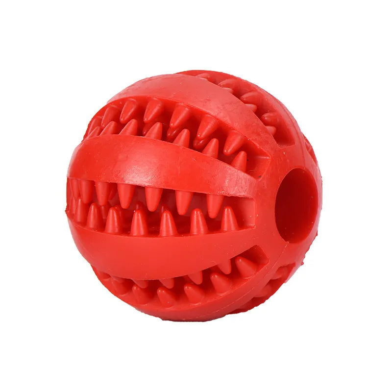 Rubber Dog Chew Ball | Dental Cleaning Treat Toy | Interactive Toy for Aggressive Chewers | Woofing Deals
