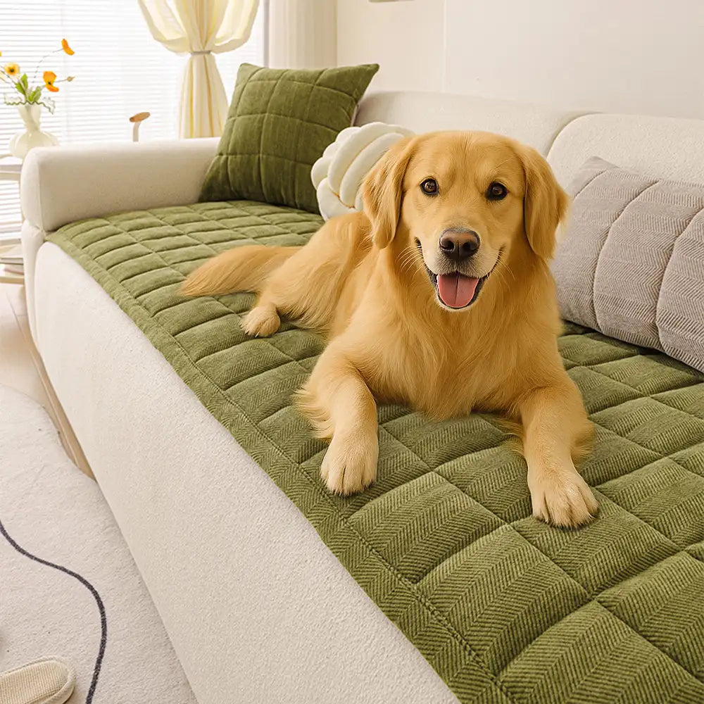 Breathable Herringbone Chenille Sofa Cover | Scratch-Proof | Stain-Resistant | Non-Slip | Woofing Deals