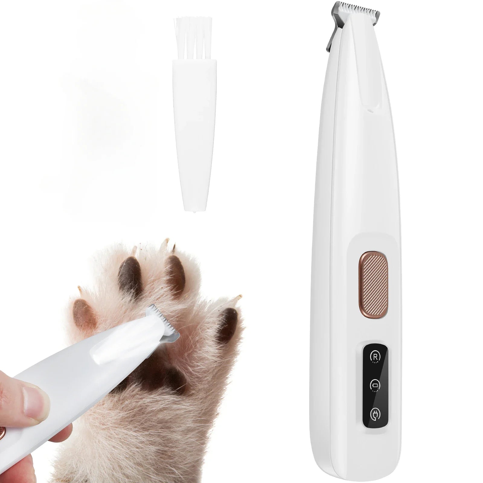 Waterproof Pet Paw Trimmer | LED Display Pet Hair Clippers | 1.8 cm Precision Grooming Blade | Woofing Deals