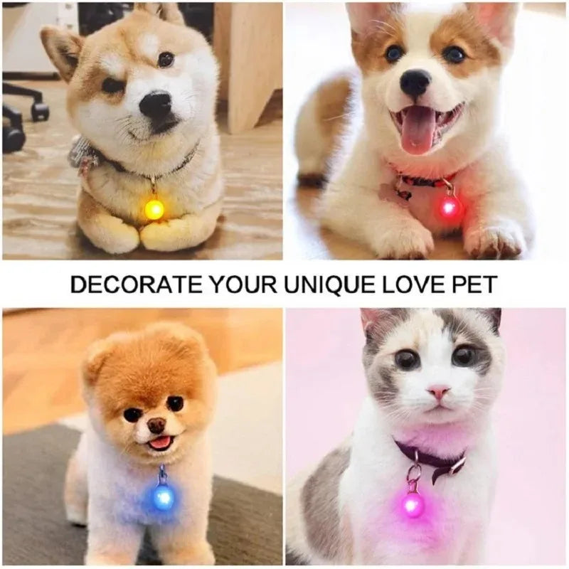 Dog LED Collar Pendant – Luminous Night Safety Necklace