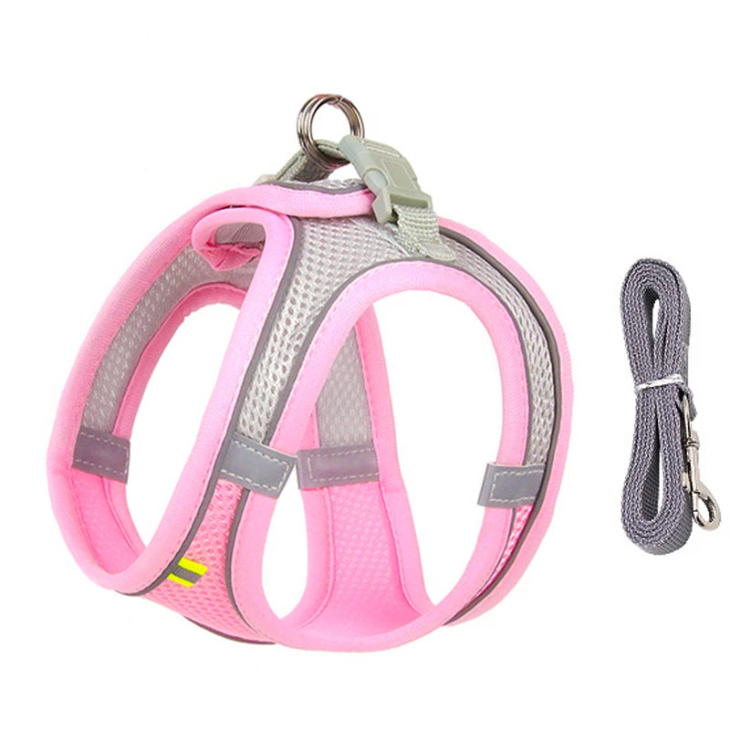 Dog Harness & Lead Set | Adjustable Fit | Breathable Vest | Reflective Outdoor Walking Set | Woofing Deals