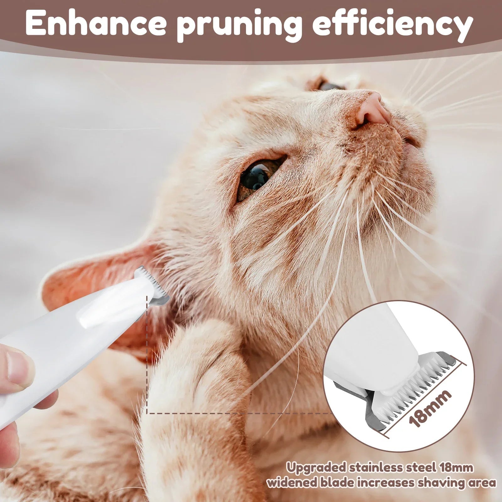 Waterproof Pet Paw Trimmer | LED Display Pet Hair Clippers | 1.8 cm Precision Grooming Blade | Woofing Deals