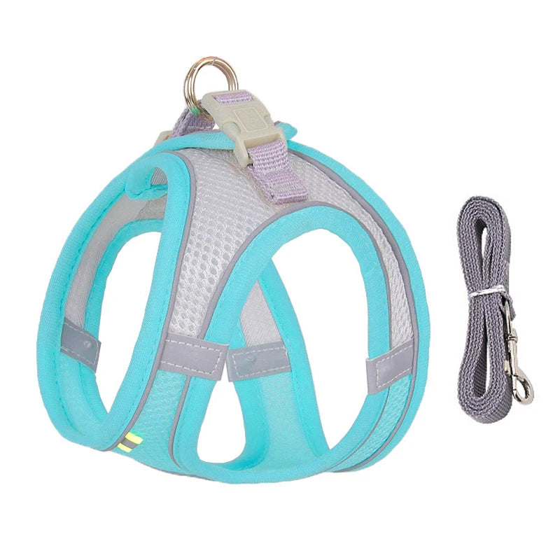 Dog Harness & Lead Set | Adjustable Fit | Breathable Vest | Reflective Outdoor Walking Set | Woofing Deals