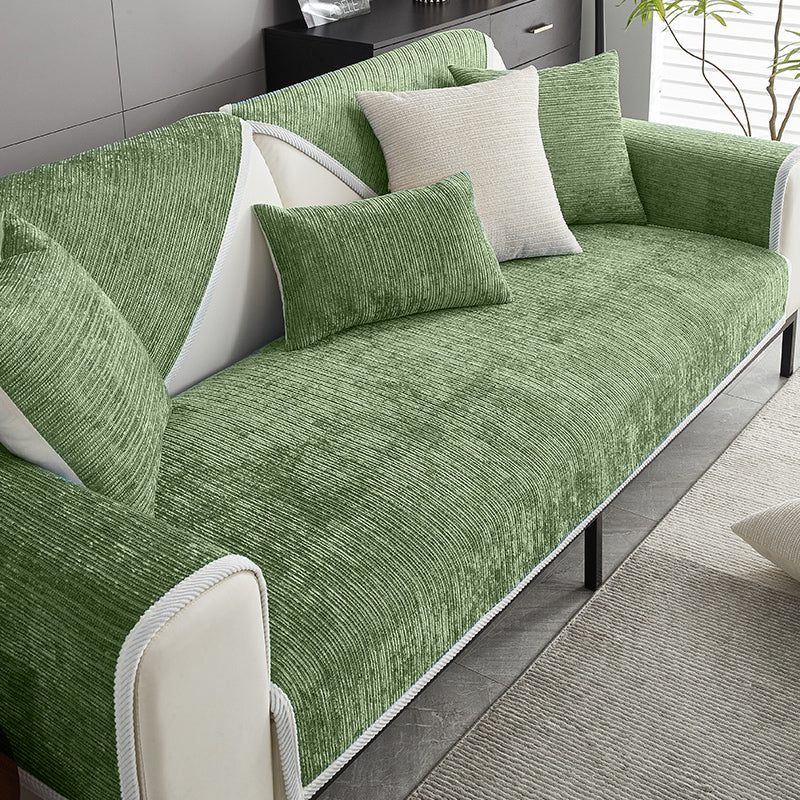 Striped Chenille Sofa Cover | Anti-Scratch & Non-Slip | Pet Proof | Machine Washable | Woofing Deals