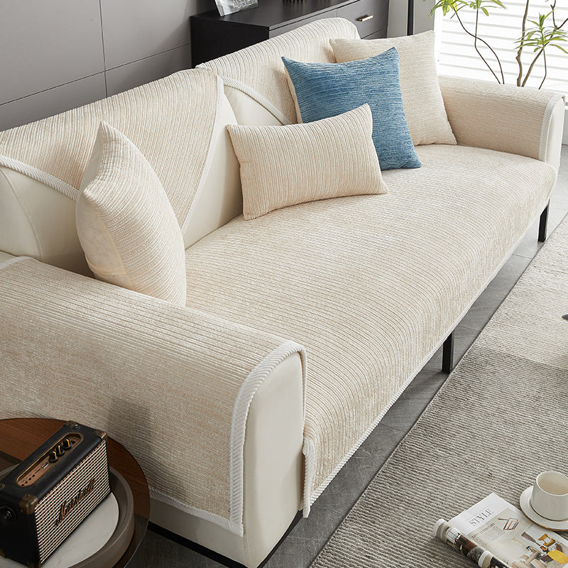Striped Chenille Sofa Cover | Anti-Scratch & Non-Slip | Pet Proof | Machine Washable | Woofing Deals