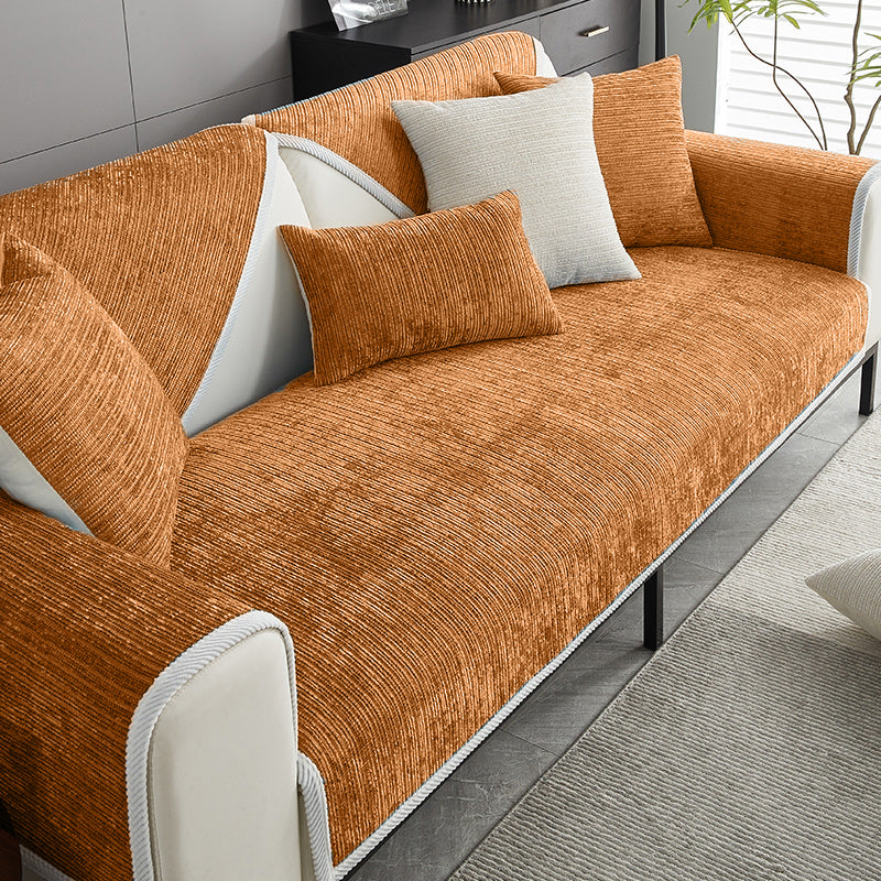 Striped Chenille Sofa Cover | Anti-Scratch & Non-Slip | Pet Proof | Machine Washable | Woofing Deals