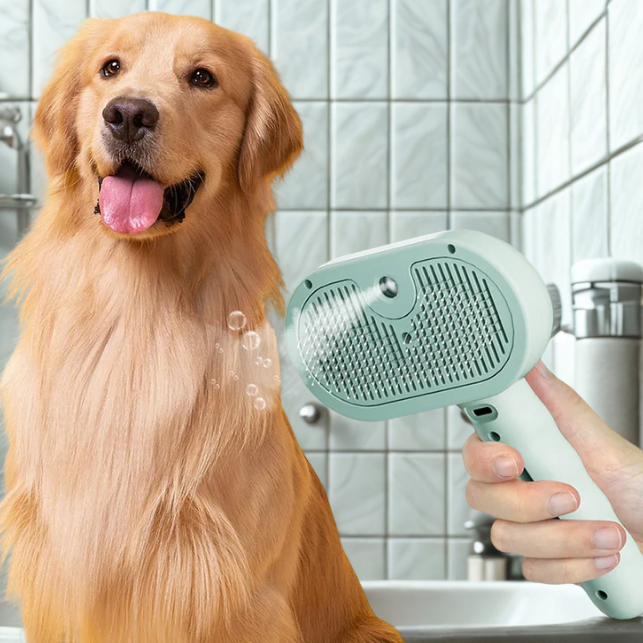 Pet Grooming Steam Brush | Luxury Pet Grooming Brush | Steam Spray Deshedding Tool | Woofing Deals