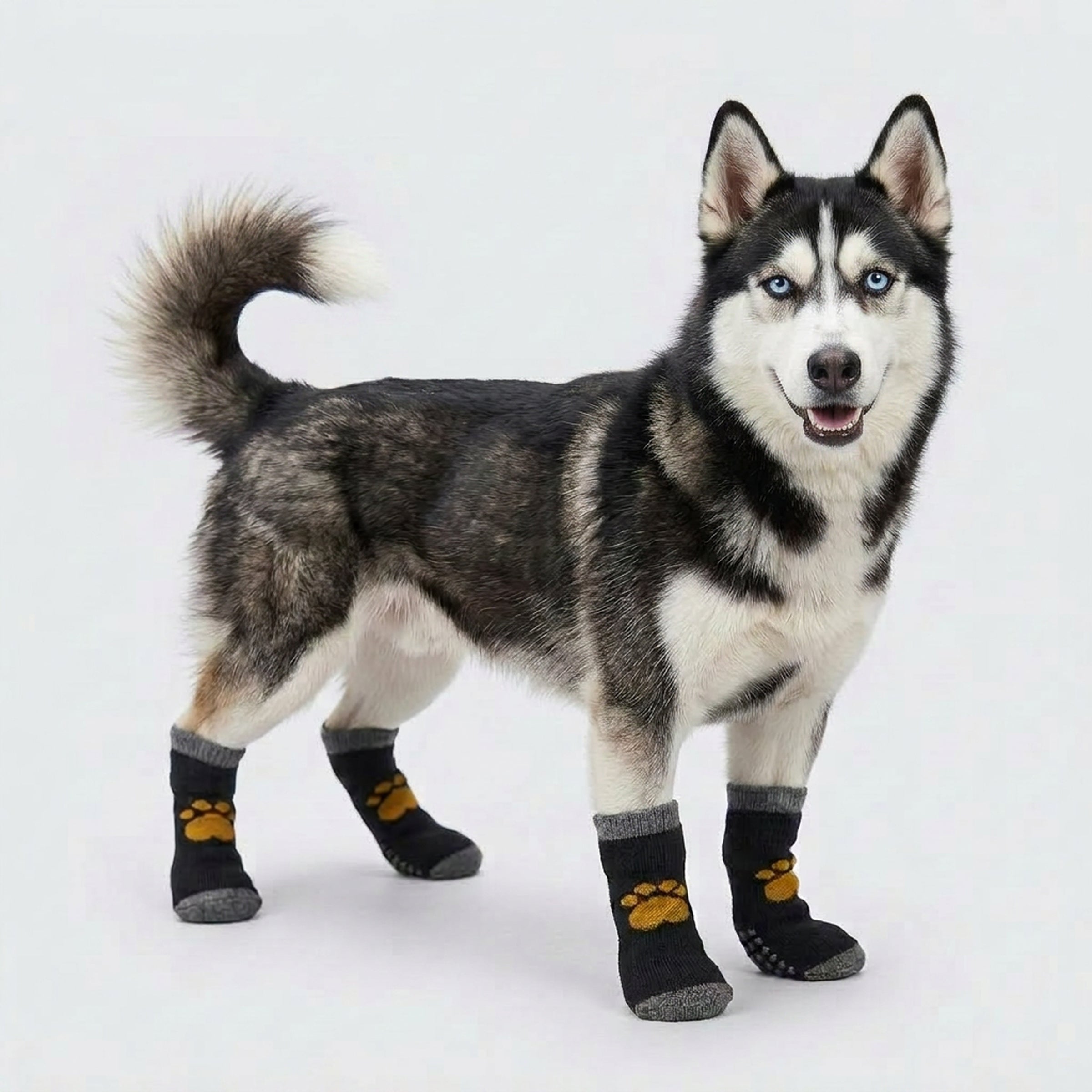 Dog Anti-Slip Socks | Knitted Breathable Fabric | Rubber Grip Indoor Paw Protectors | Sizes S–L | Woofing Deals