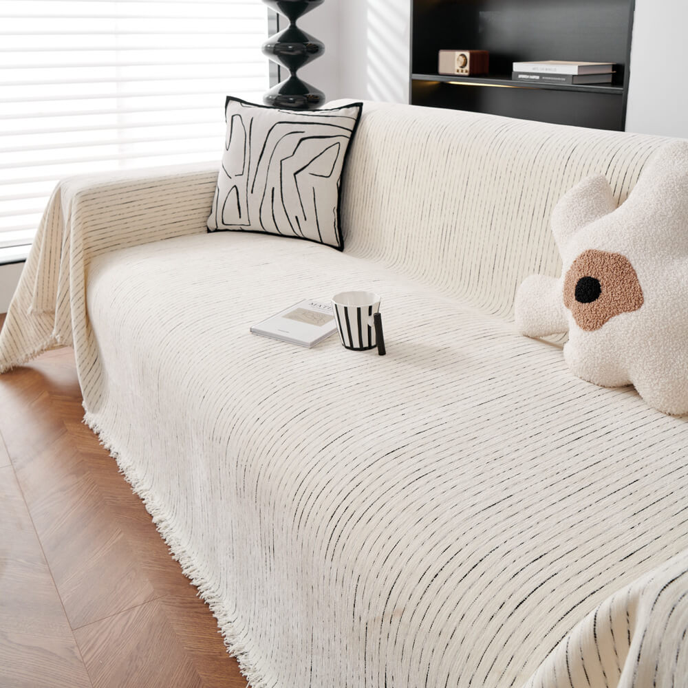Soft Chenille Sofa Throw | All-Season Washable | Pet-Friendly Sofa Cover