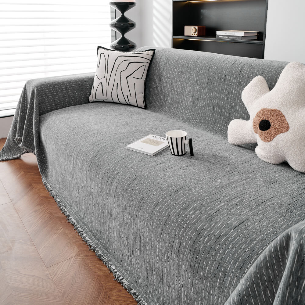 Soft Chenille Sofa Throw | All-Season Washable | Pet-Friendly Sofa Cover