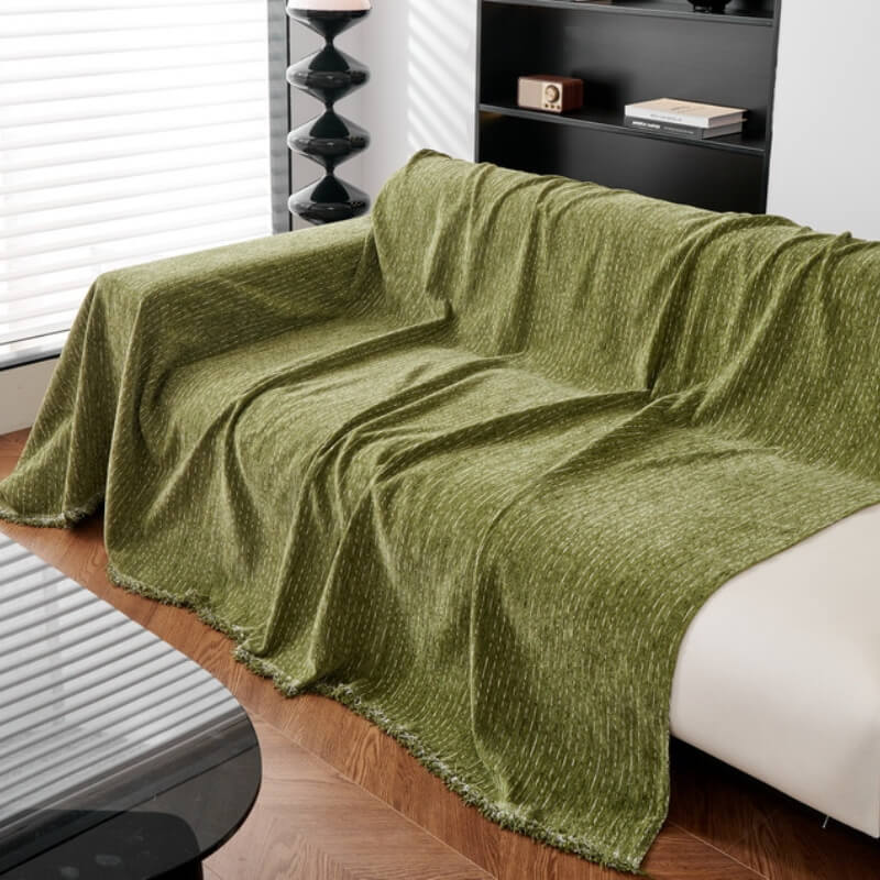 Soft Chenille Sofa Throw | All-Season Washable | Pet-Friendly Sofa Cover