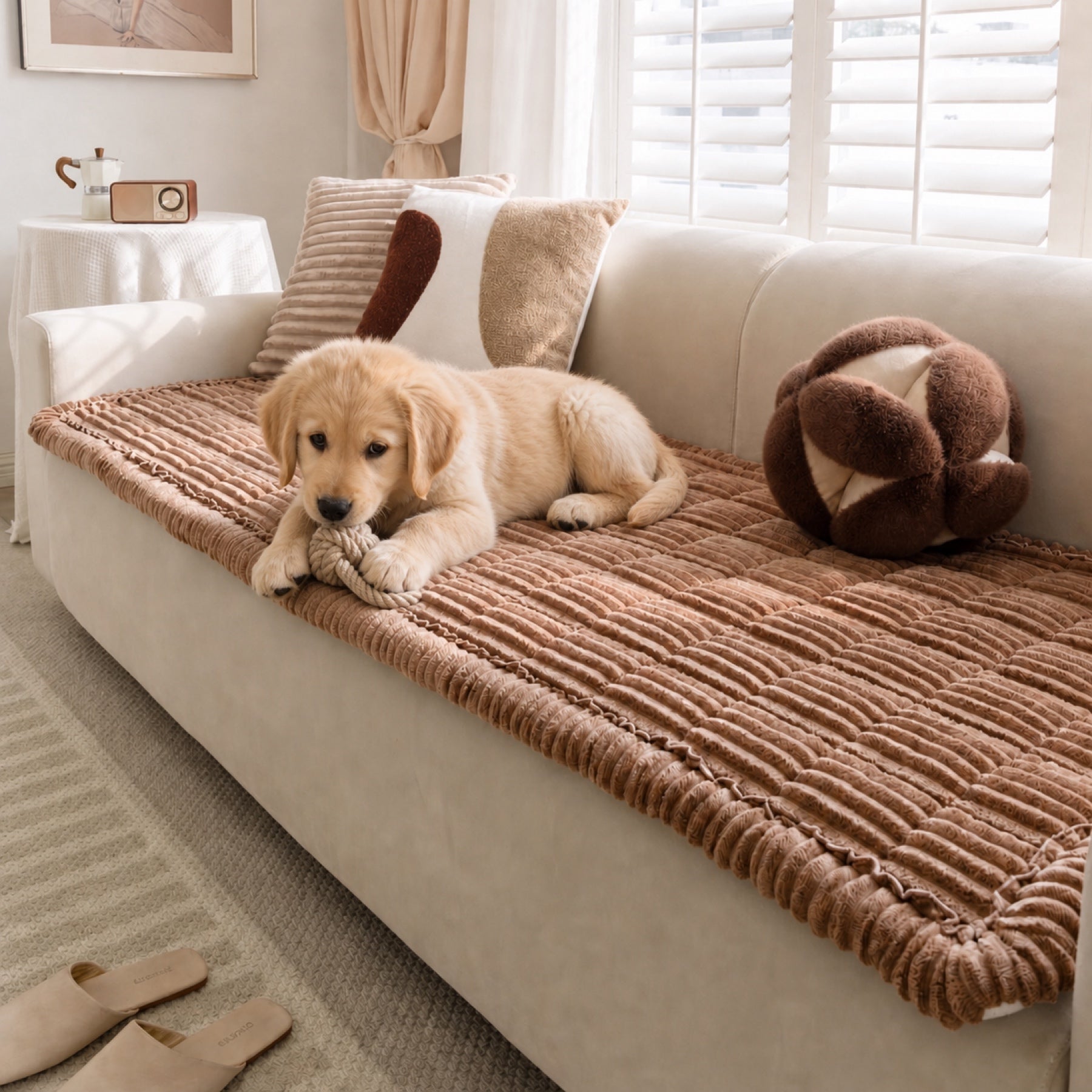 Pet Mat Couch Cover | Non Slip Breathable | Sofa Protector | Soft Washable | Woofing Deals