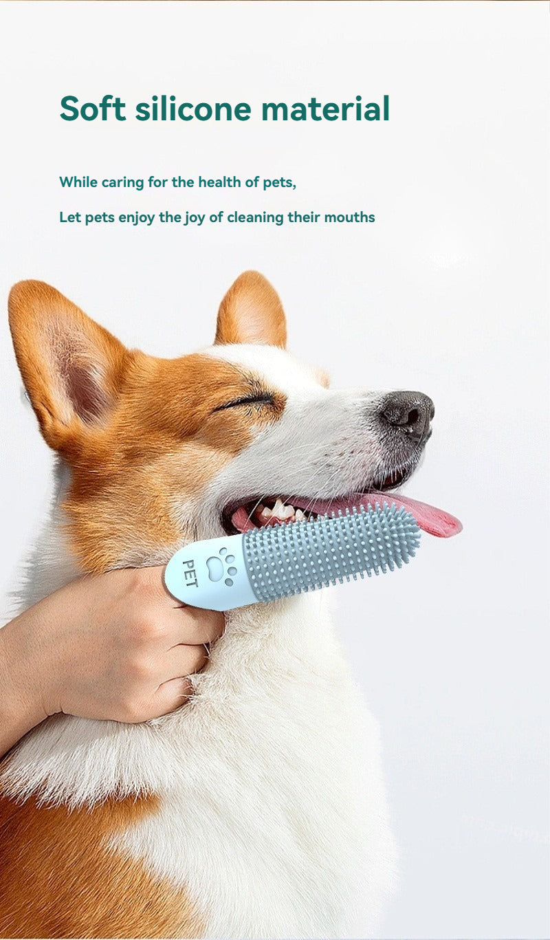 Pet Finger Toothbrush | Silicone Sleeve Design | Gentle Teeth Cleaning for Dogs & Cats | Woofing Deals