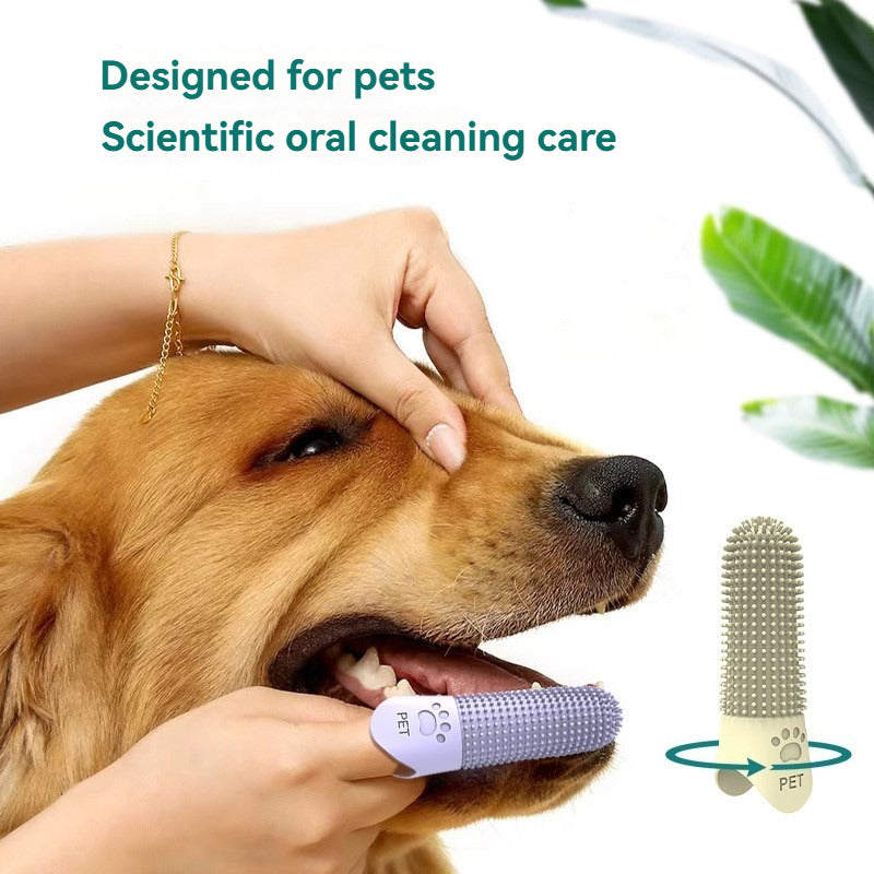 Pet Finger Toothbrush | Silicone Sleeve Design | Gentle Teeth Cleaning for Dogs & Cats | Woofing Deals