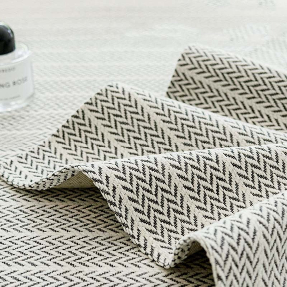 Solid Colour Chenille Sofa Cover | Anti-Scratch Herringbone Couch Protector | Durable | Woofing Deals
