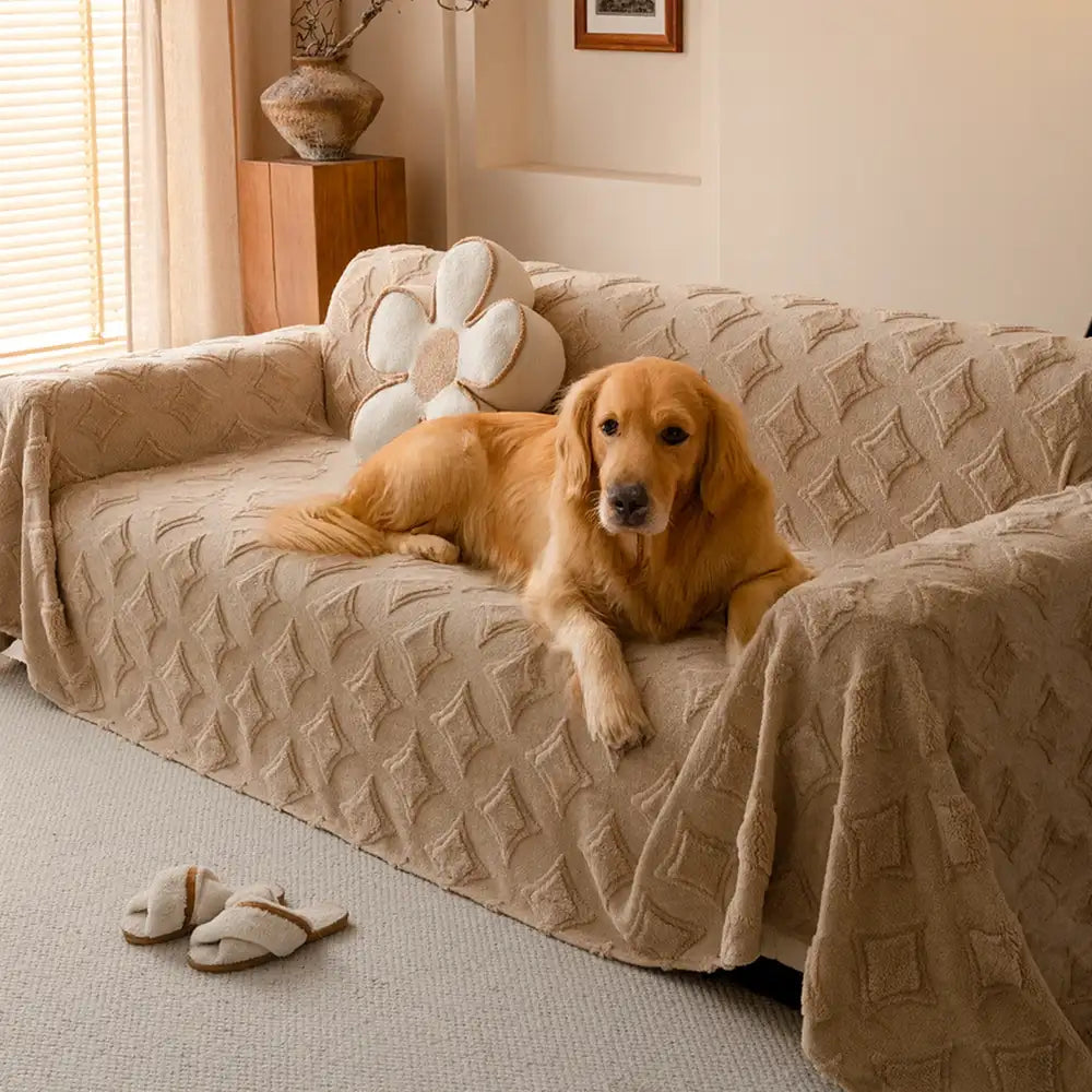 Star Plush Sofa Throw | Soft Washable Pet-Friendly | Furniture Protector