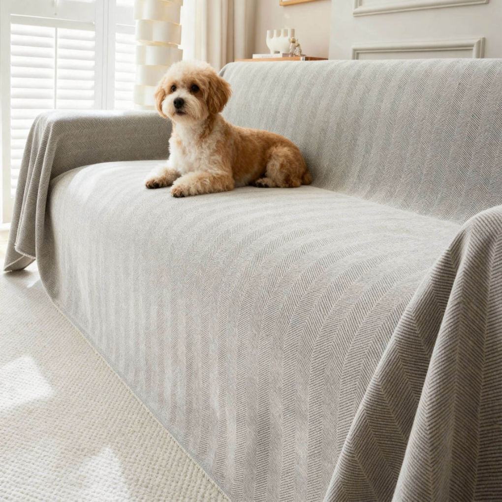 Geometric Stretch Sofa Cover | Sectional Couch Protector | Woofing Deals
