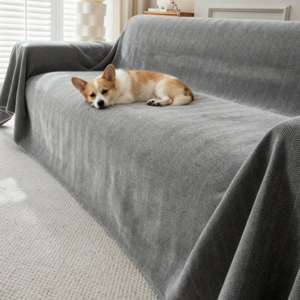Geometric Stretch Sofa Cover | Sectional Couch Protector | Woofing Deals