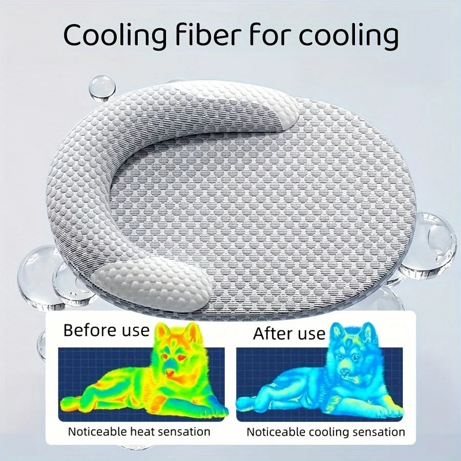 Cooling Dog Bed | Oval Ice Silk Breathable Pet Nest | Woofing Deals
