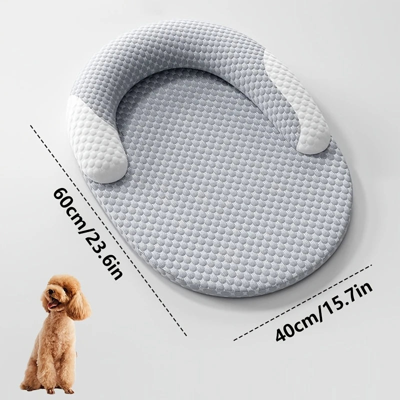 Cooling Dog Bed | Oval Ice Silk Breathable Pet Nest | Woofing Deals