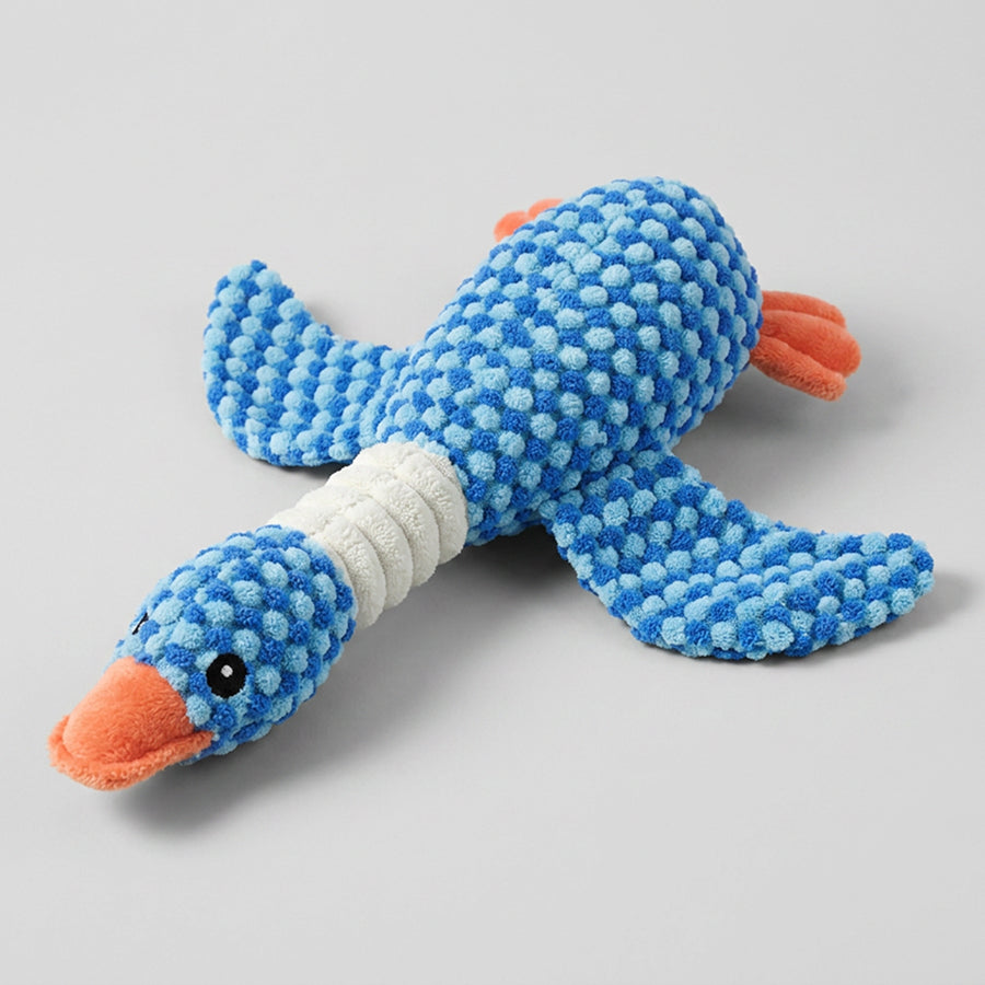 Tough Bird Dog Toy | Chew Resistant Plush | Squeaker | Supports Dental Health | Woofing Deals