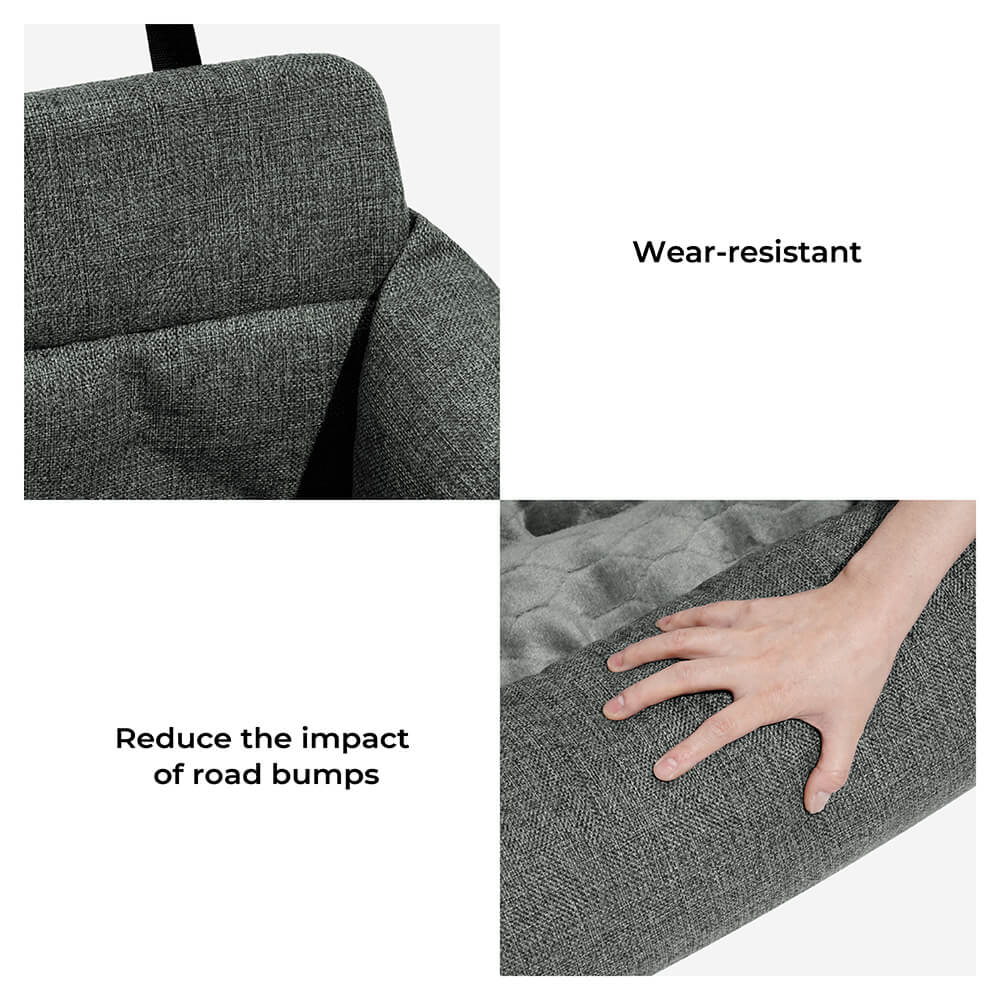 Dog Car Back Seat Bed | Washable Travel Bolster Seat Cover | Woofing Deals