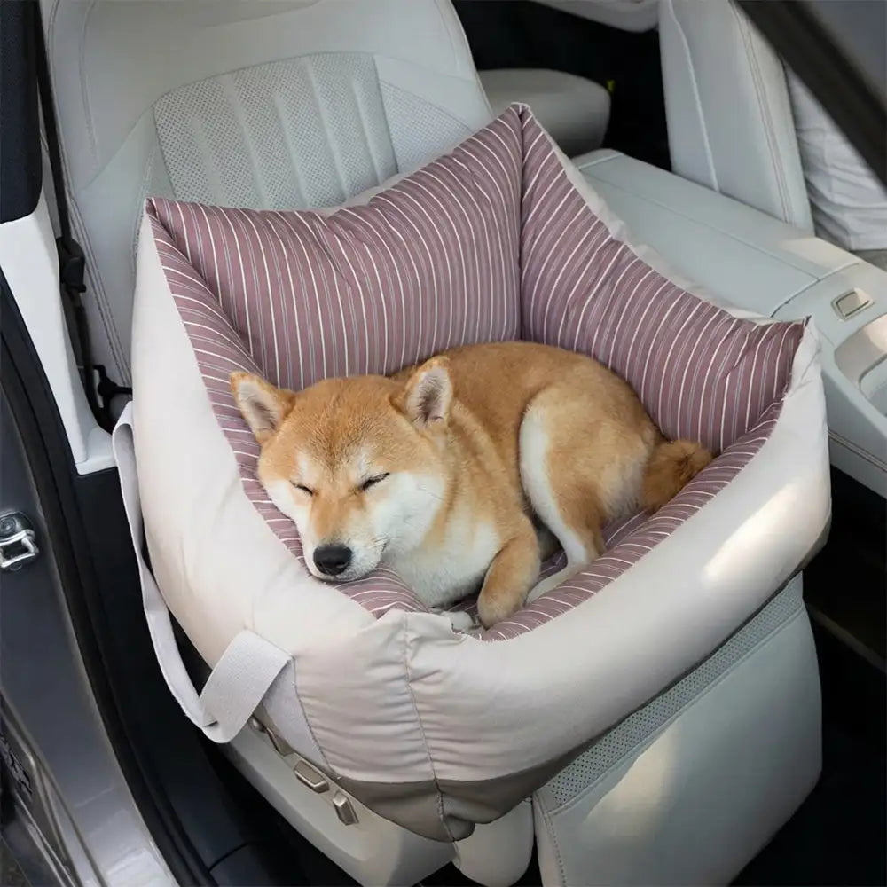 Dog Car Seat Bed | Water-Repellent Bolster Travel Seat | Non-Slip | Woofing Deals