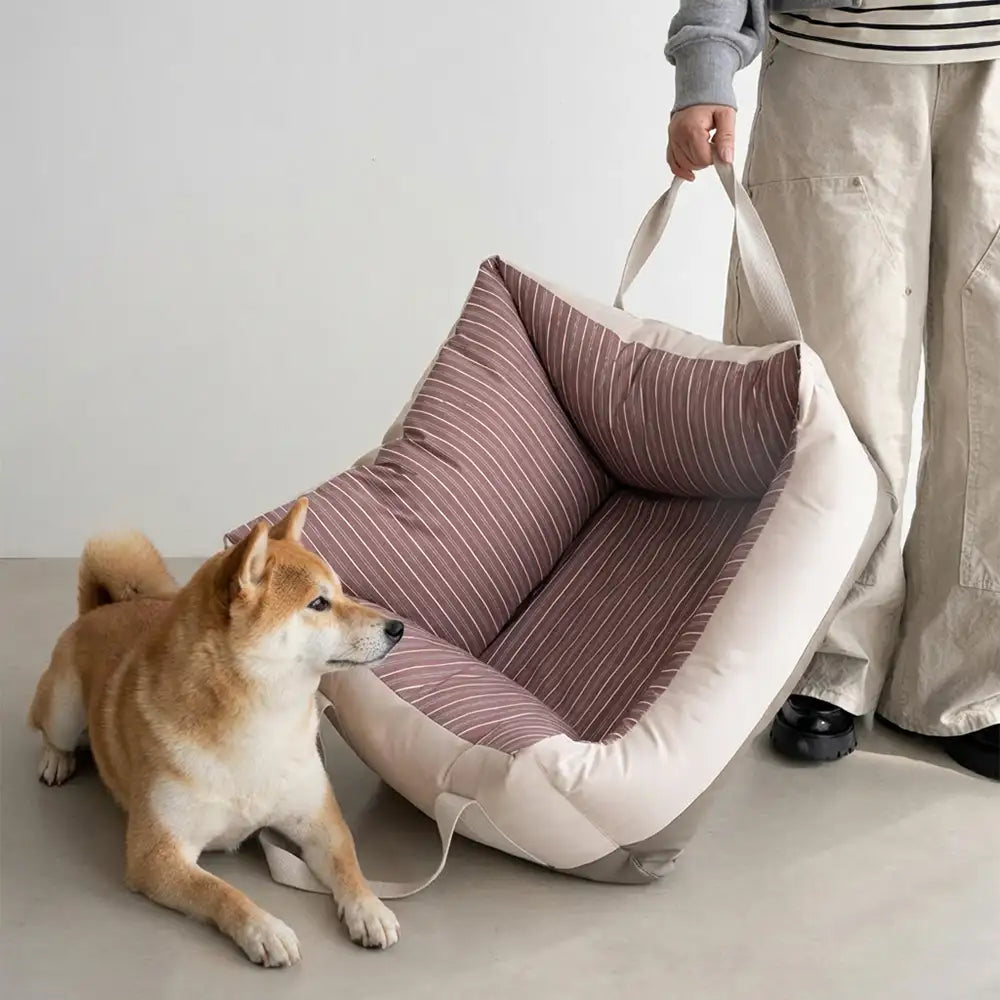 Dog Car Seat Bed | Water-Repellent Bolster Travel Seat | Non-Slip | Woofing Deals