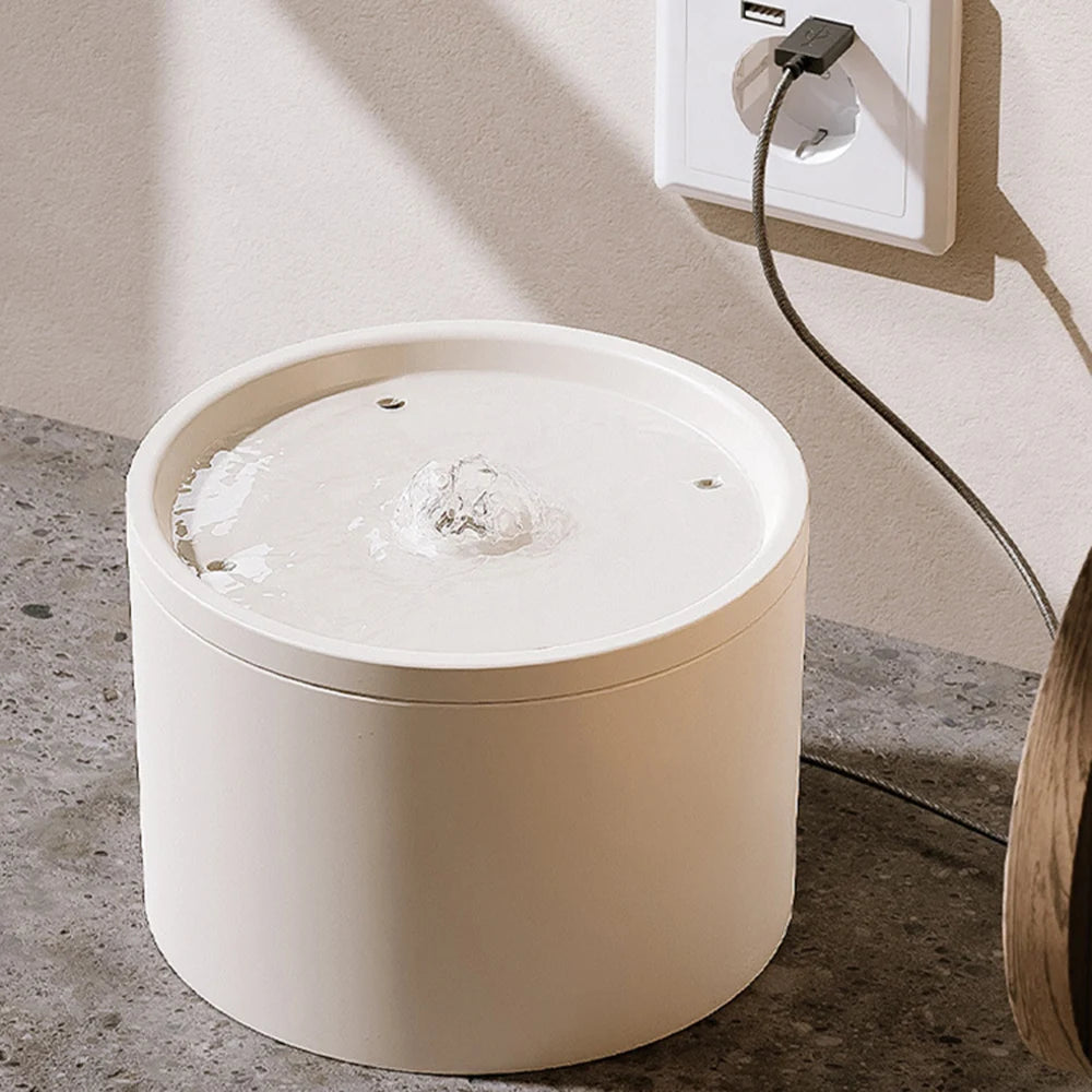 Automatic Ceramic Cat Water Fountain | 4-Layer Filtration | Ultra-Quiet 20dB Pump | 1L | Woofing Deals