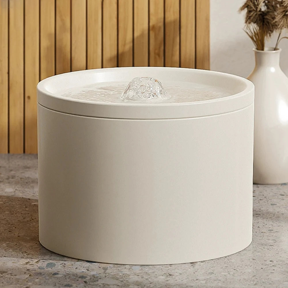 Automatic Ceramic Cat Water Fountain | 4-Layer Filtration | Ultra-Quiet 20dB Pump | 1L | Woofing Deals