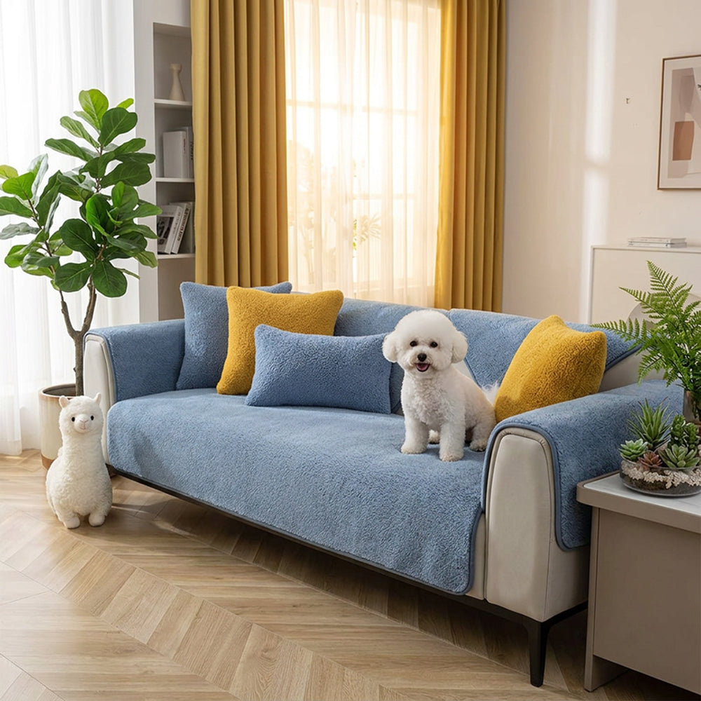 Waterproof Fleece Sofa Cover | Thick Non-Slip Couch Protector | Soft Washable | Woofing Deals