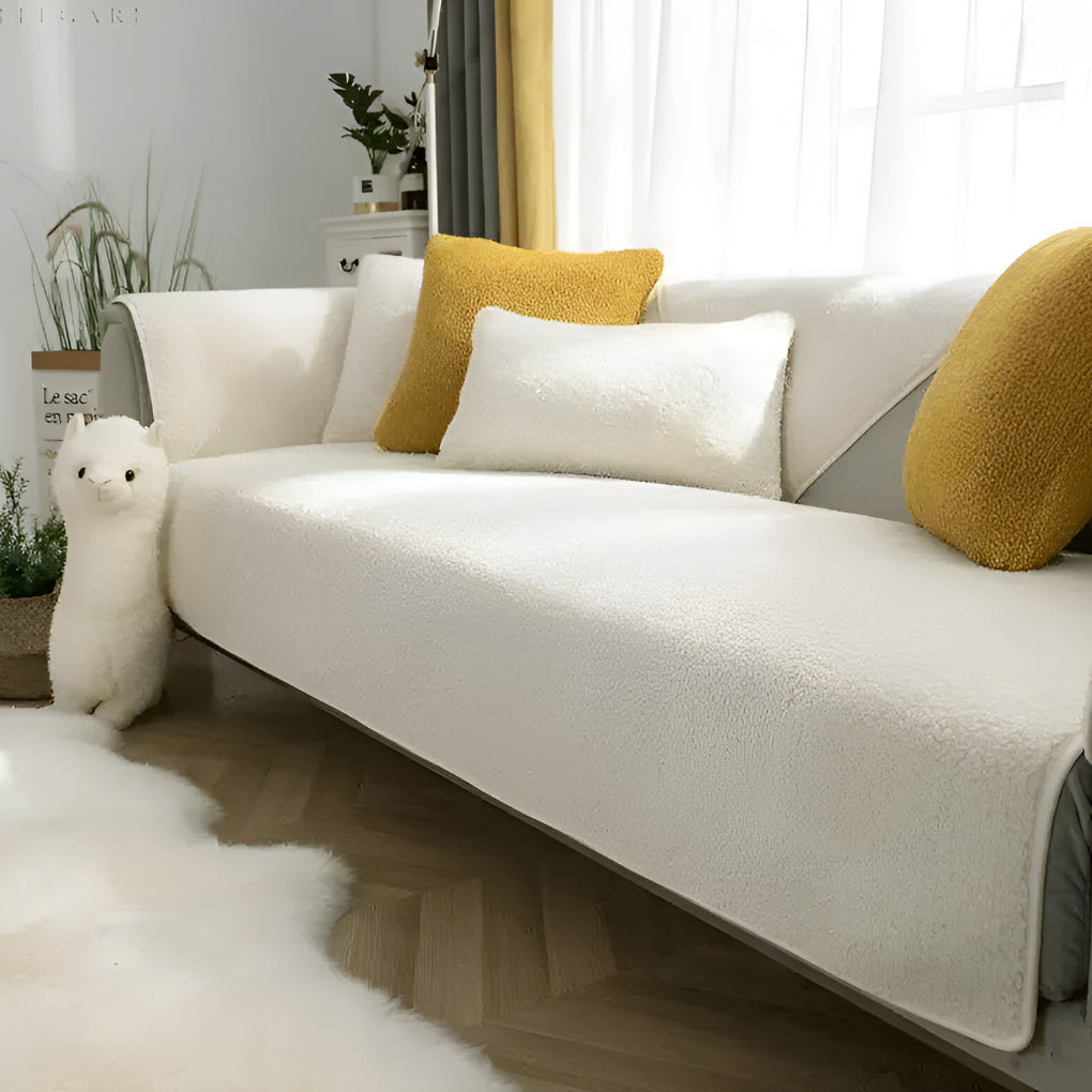 Waterproof Fleece Sofa Cover | Thick Non-Slip Couch Protector | Soft Washable | Woofing Deals