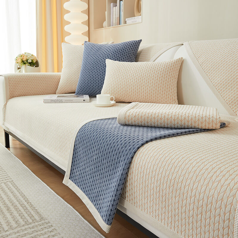 Wheat Ear Chenille Sofa Cover | Anti-Scratch Non-Slip Protector | Woofing Deals