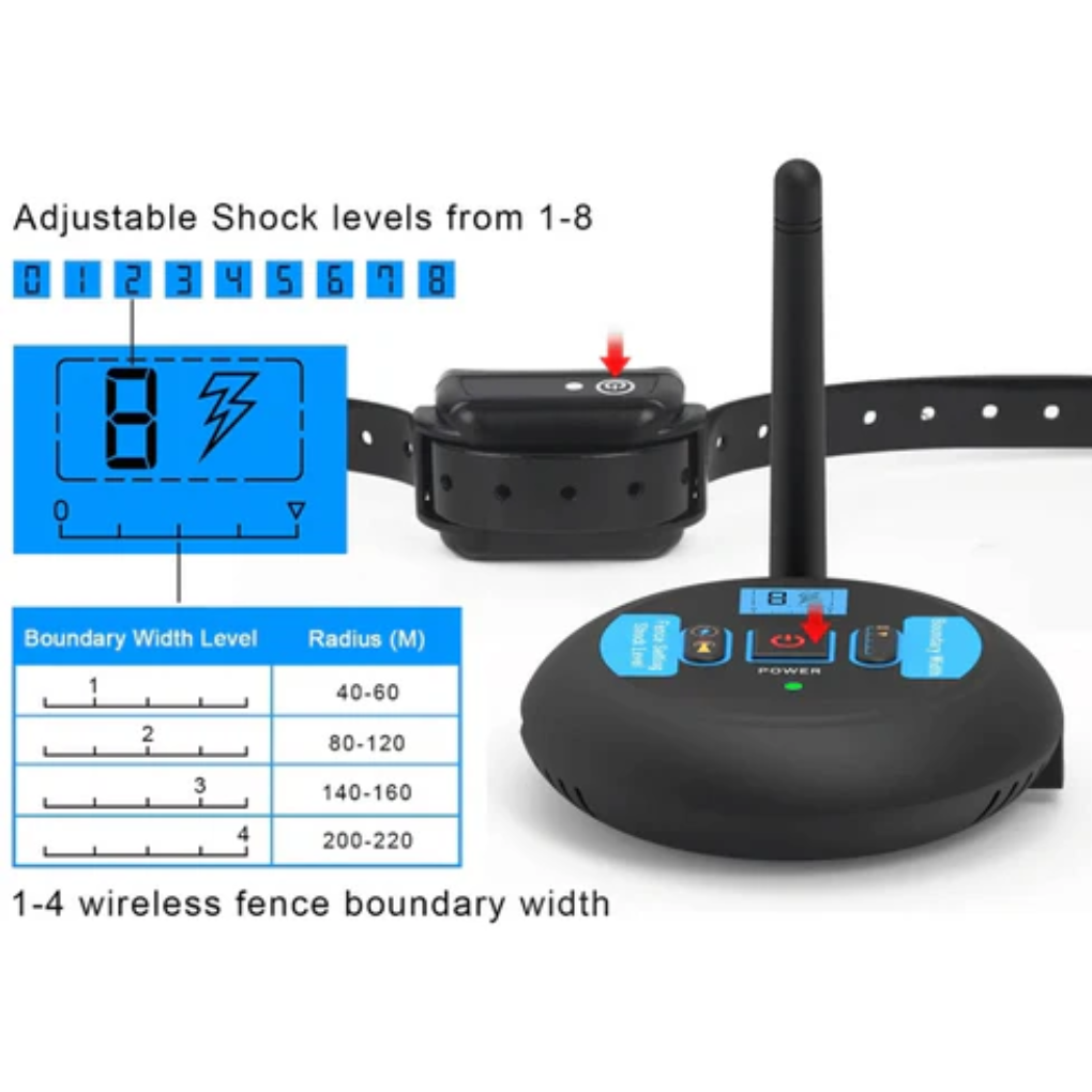 Wireless Dog Fence Collar | Adjustable Training System | 200m Range, Safe Boundary Control | Woofing Deals