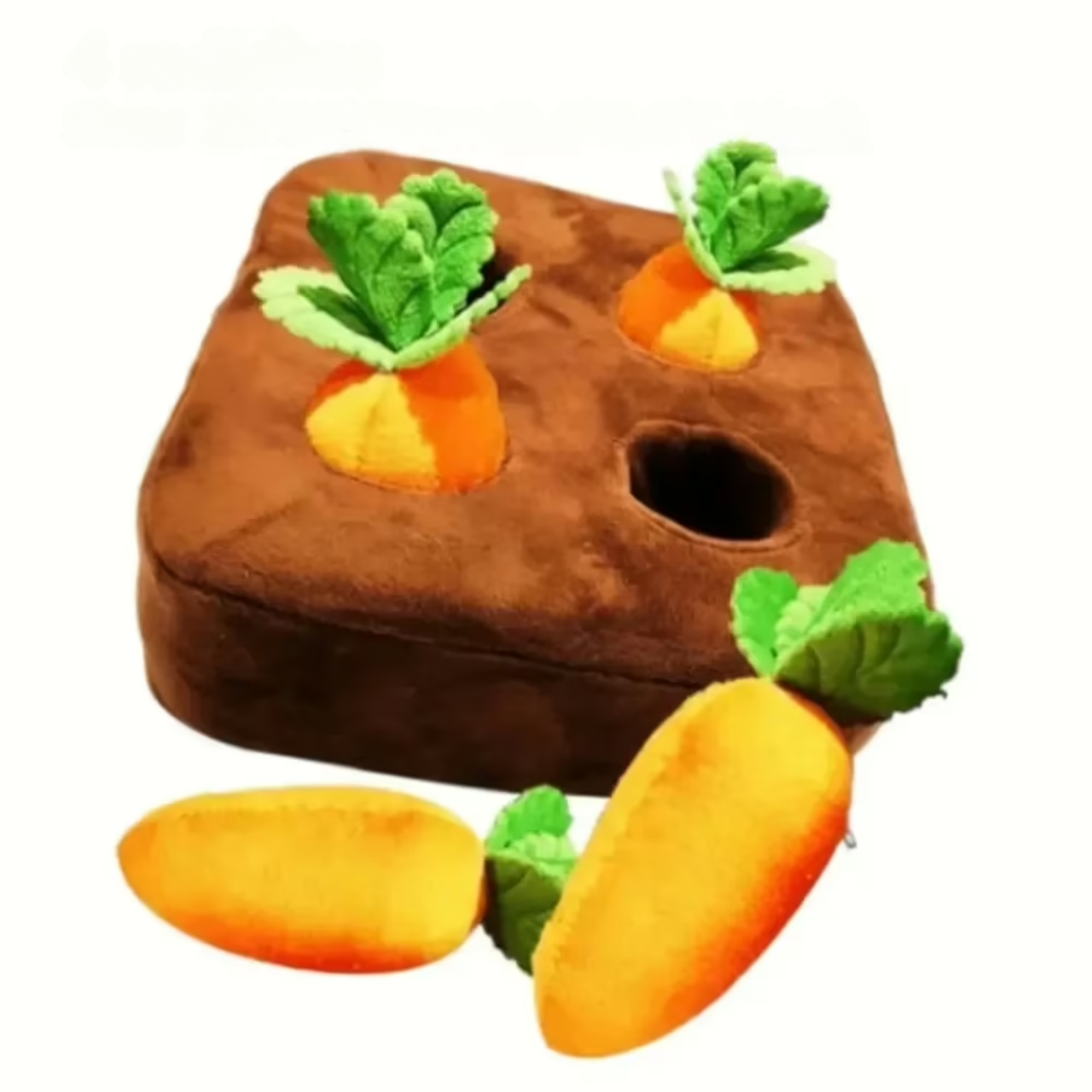 Carrot Snuffle Mat | Dog Puzzle Toy | Soft Fleece | Interactive Nosework Feeding Mat | Woofing Deals