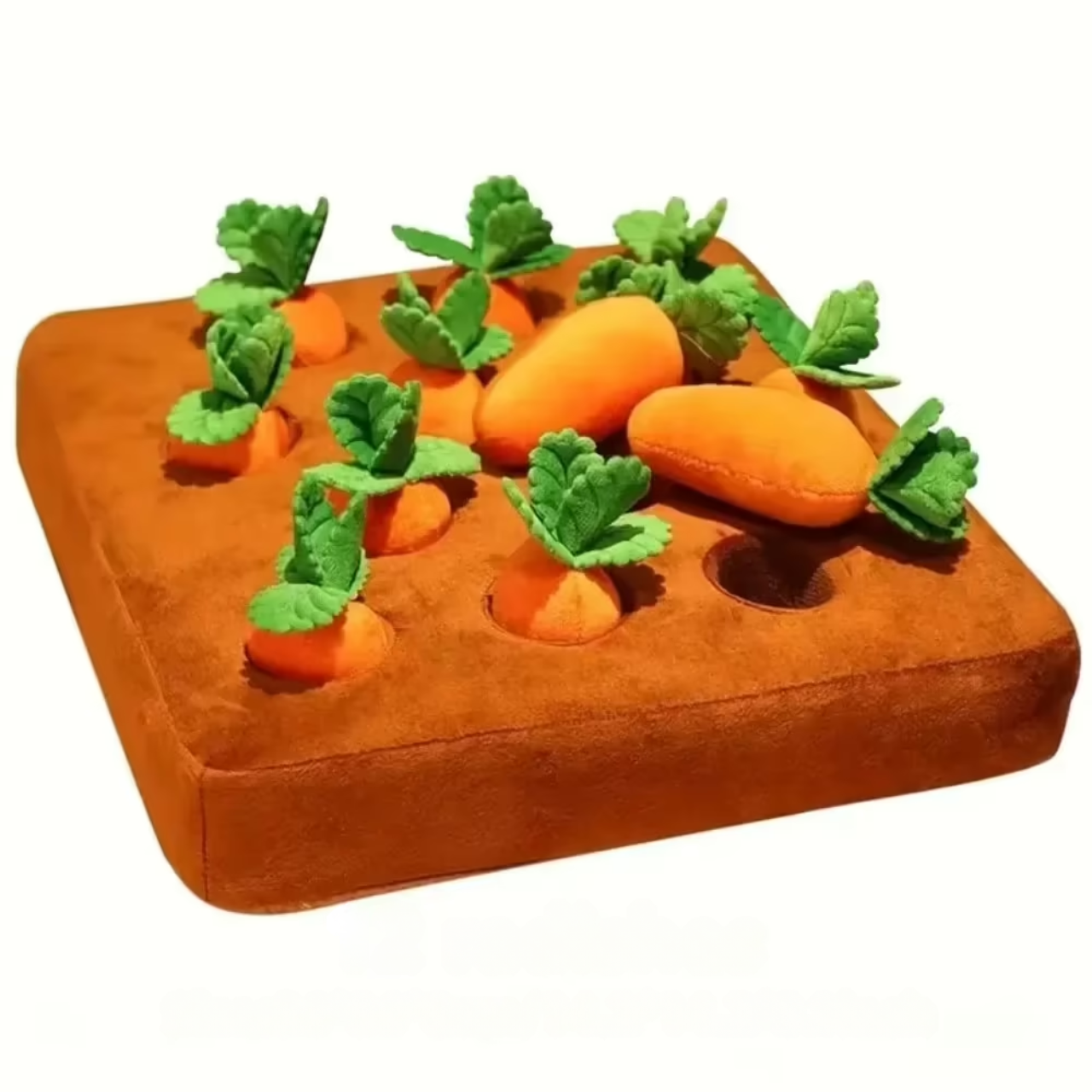 Carrot Snuffle Mat | Dog Puzzle Toy | Soft Fleece | Interactive Nosework Feeding Mat | Woofing Deals