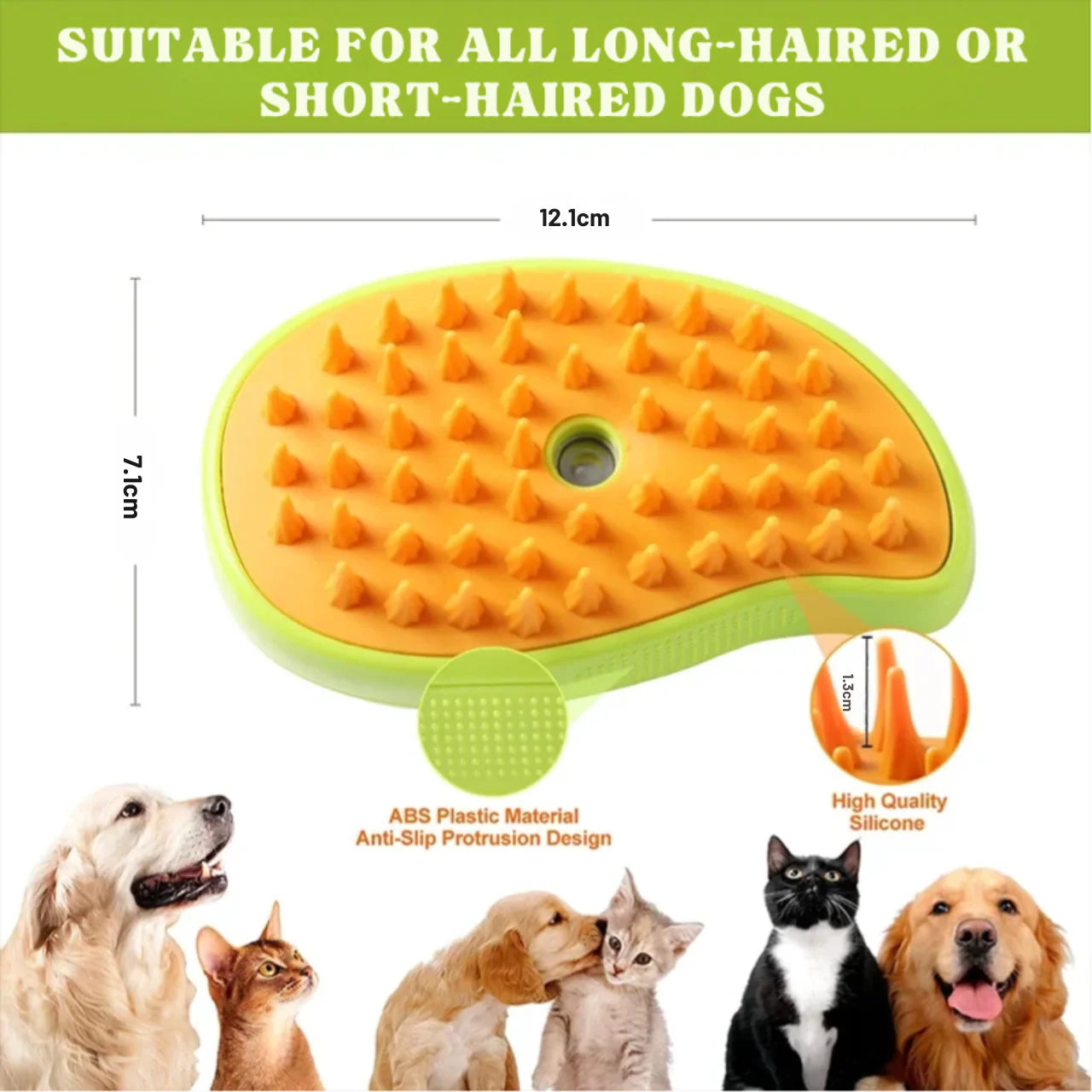 Electric Pet Grooming Brush | Soft Silicone Dog Comb with Water Spray | Hair Removal Tool | Woofing Deals
