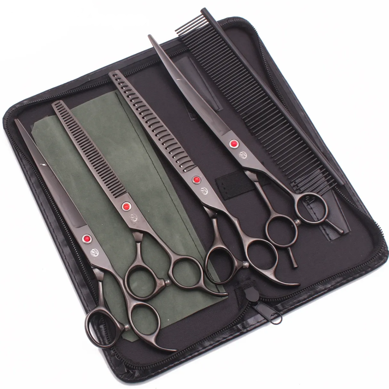 Pet Grooming Thinning Scissors | Stainless Steel Curved Chunker Shears | 20cm Pet Grooming Tool | Woofing Deals