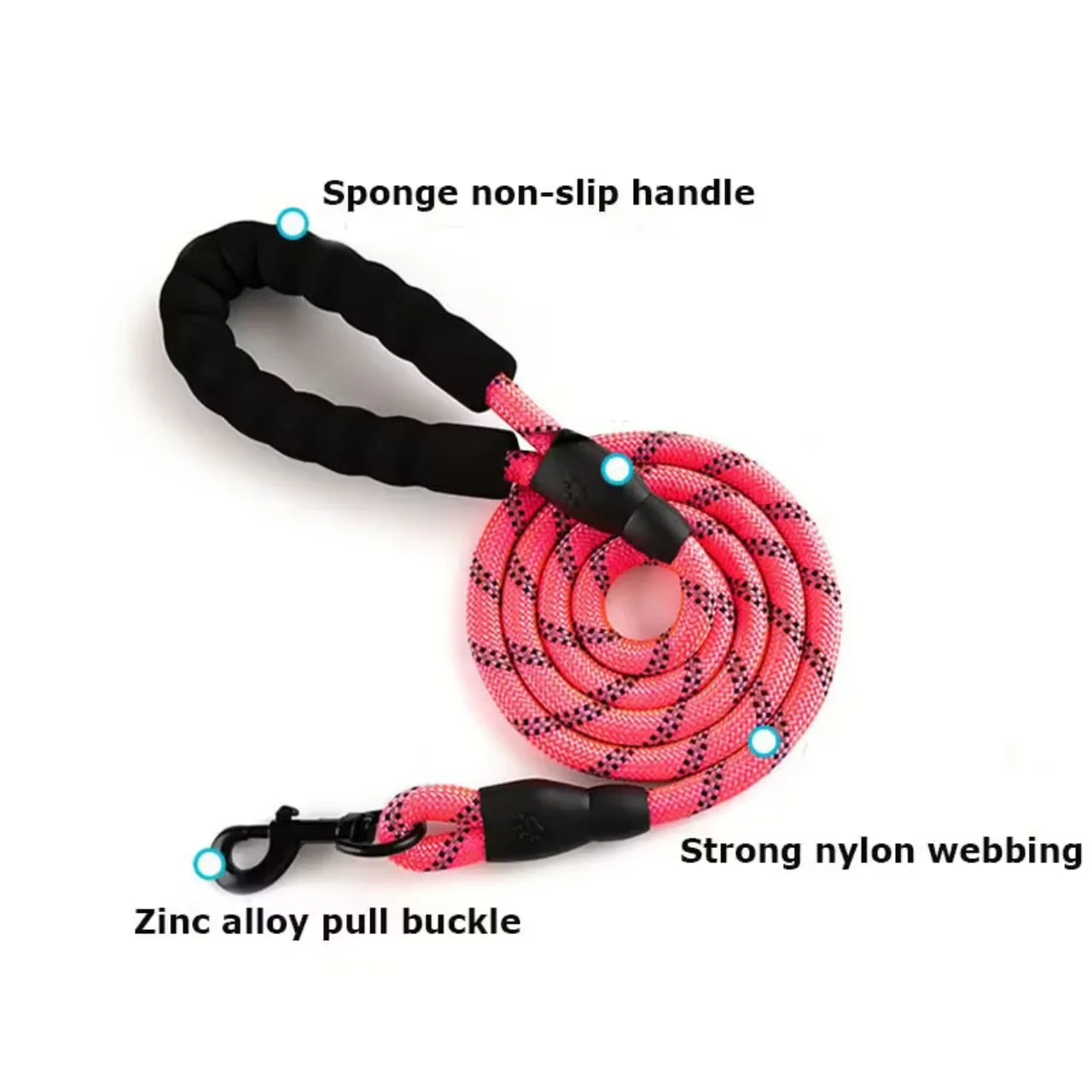 Reflective Dog Lead | Heavy Duty Nylon | Padded Handle | Woofing Deals