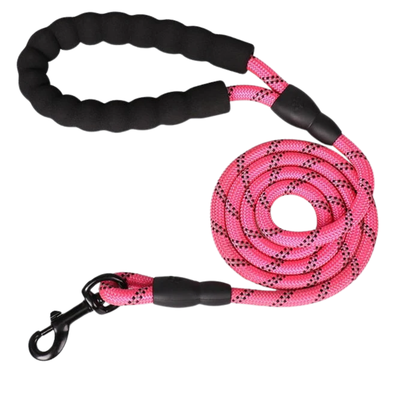 Reflective Dog Lead | Heavy Duty Nylon | Padded Handle | Double Handle Control for Strong Dogs | Woofing Deals