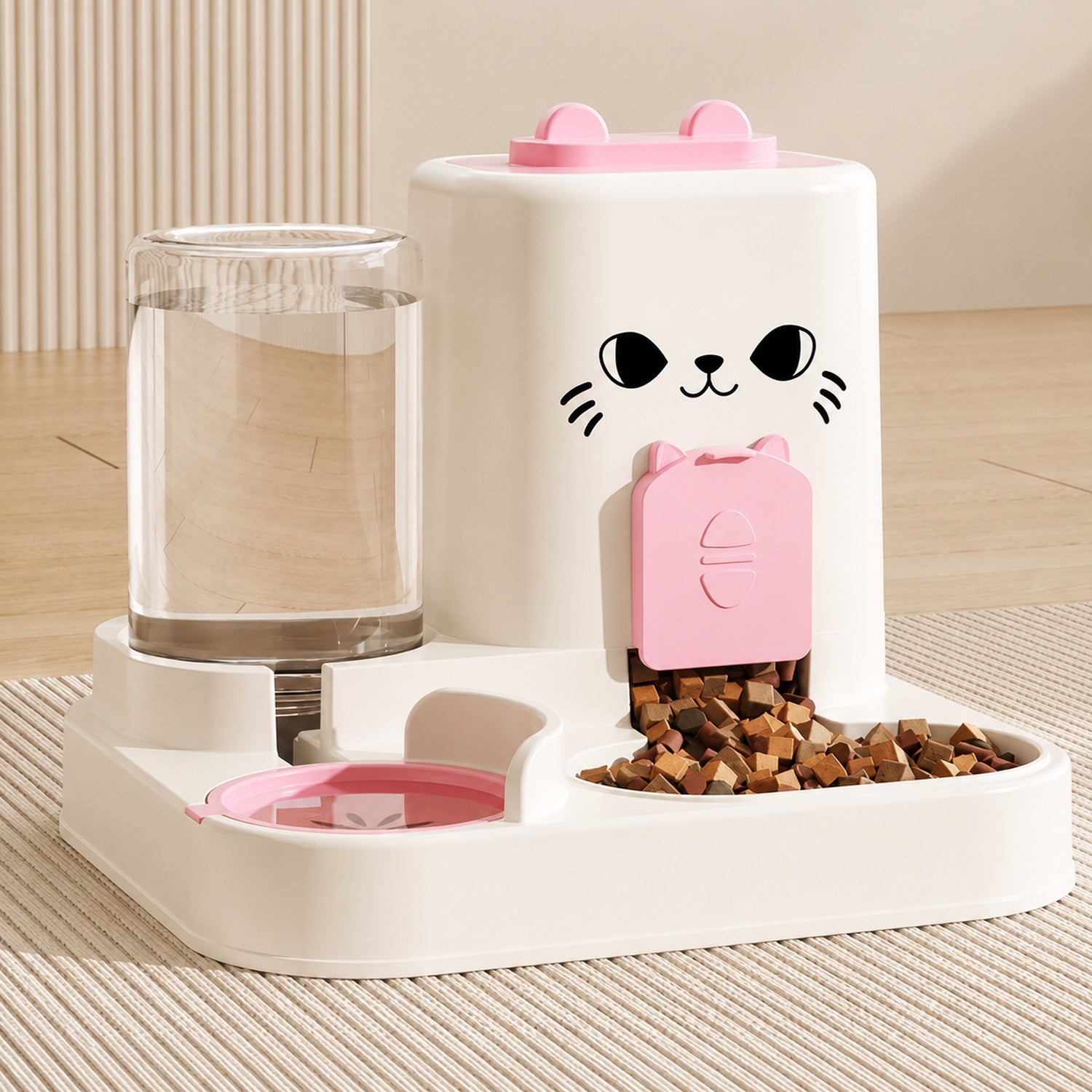 Automatic Pet Feeder & Water Dispenser | 2-in-1 Gravity-Fed Station