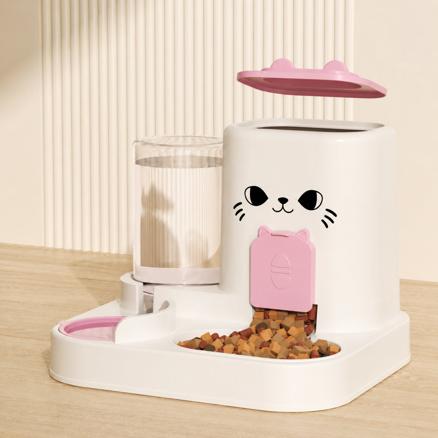 Automatic Pet Feeder & Water Dispenser | 2-in-1 Gravity-Fed Station