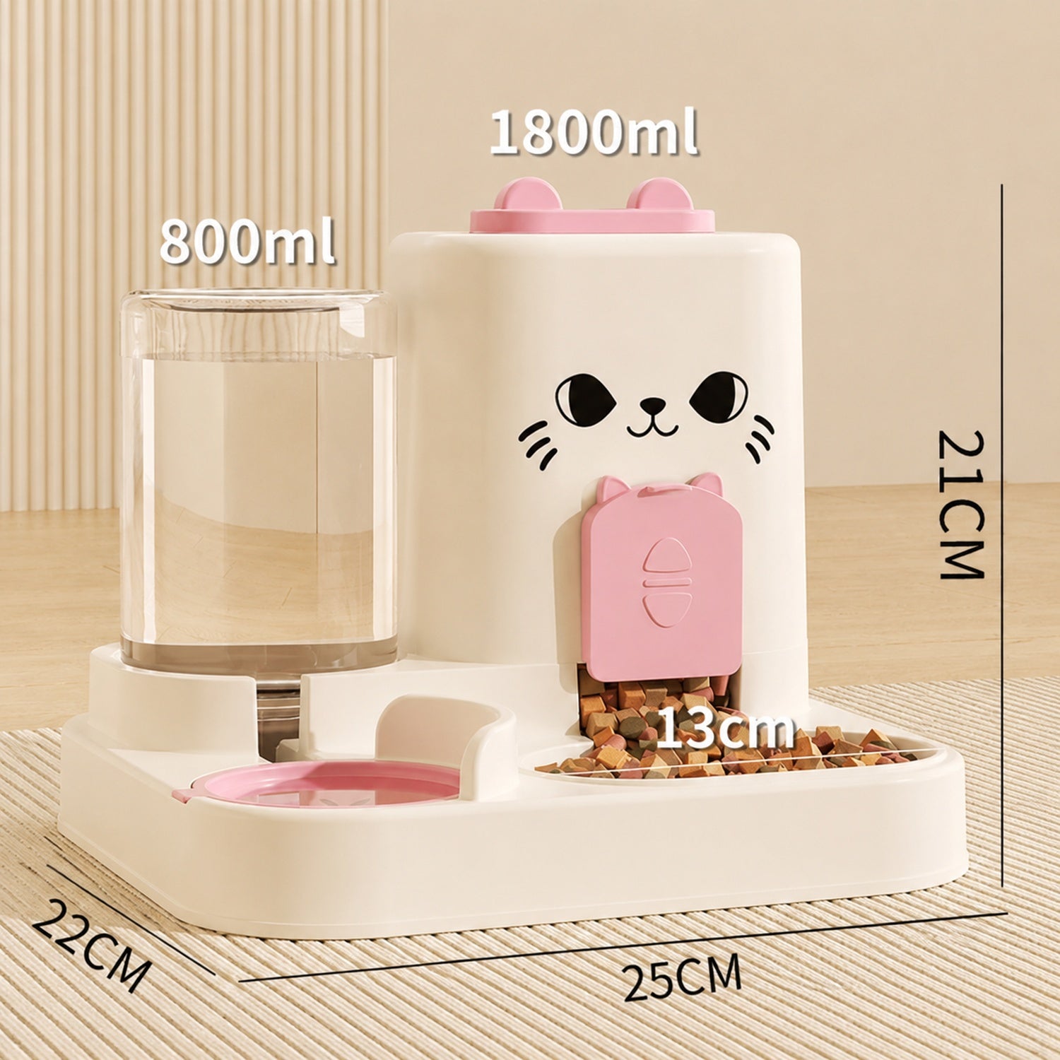 Automatic Pet Feeder & Water Dispenser | 2-in-1 Gravity-Fed Station