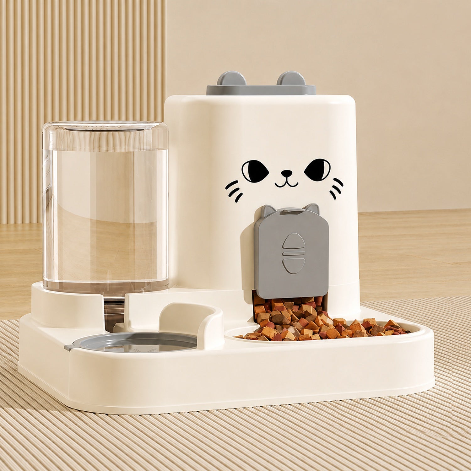 Automatic Pet Feeder & Water Dispenser | 2-in-1 Gravity-Fed Station