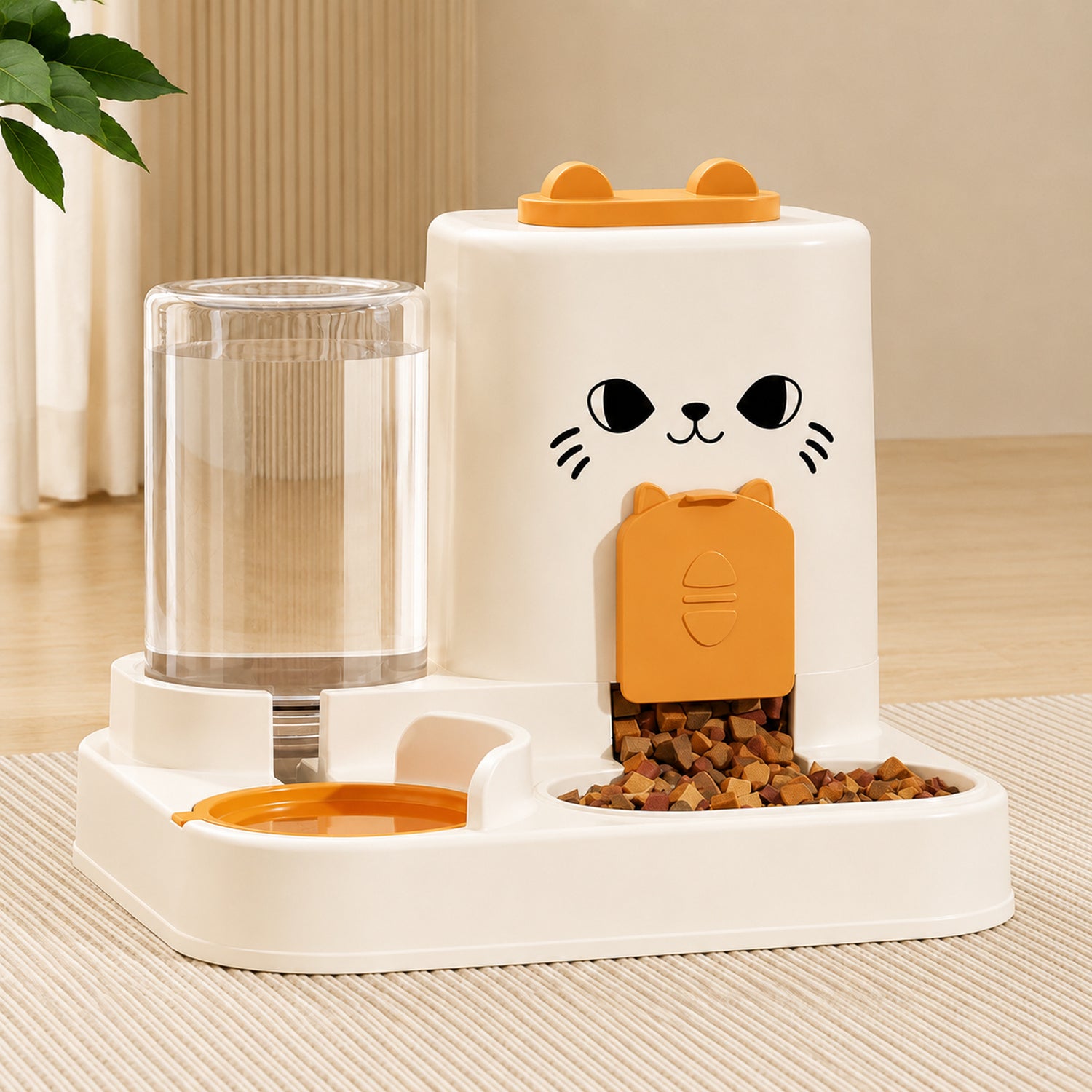 Automatic Pet Feeder & Water Dispenser | 2-in-1 Gravity-Fed Station
