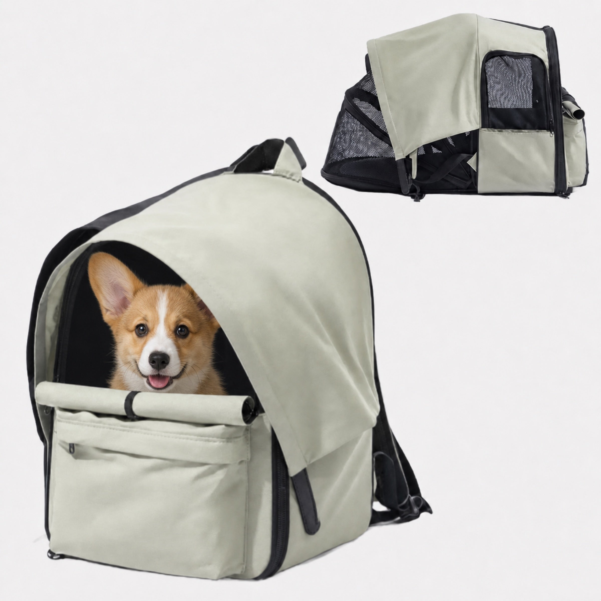 Expandable Cat Carrier Backpack | Breathable Travel Bag with Sunshade | Woofing Deals