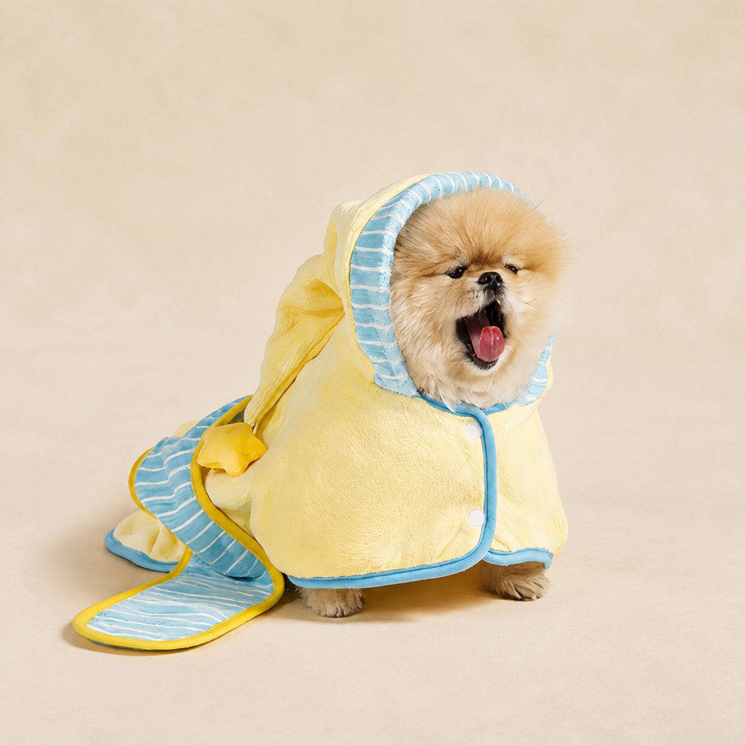 Absorbent Dog Drying Robe | Soft Breathable Hooded Bath Towel
