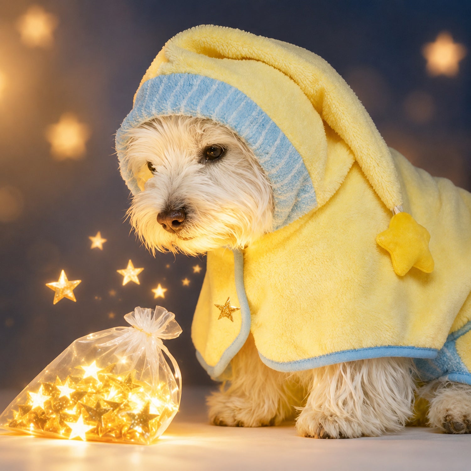 Absorbent Dog Drying Robe | Soft Breathable Hooded Bath Towel