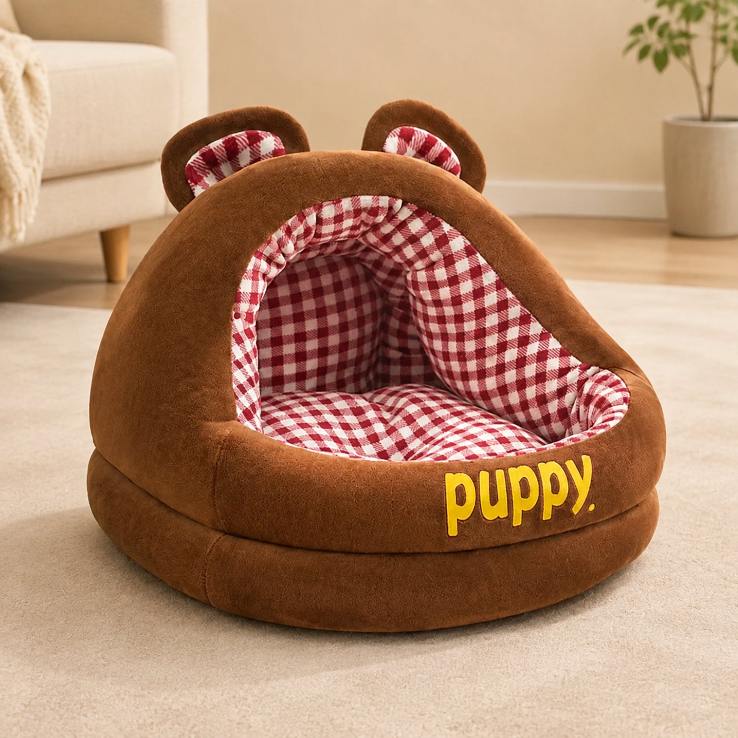 Puppy Pod Pet House | Cosy Bed with Washable Removable Cushion